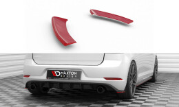 Heck Ansatz Flaps Diffusor V.2 passend für VW Golf GTI Mk7 Facelift schwarz Hochglanz