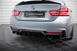 Heck Ansatz Diffusor für BMW 4er Coupe / Gran Coupe / Cabrio M-Paket F32 / F36 / F33 (Einzelauspuff li. re.)