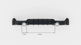 Heck Ansatz Diffusor passend für BMW 4er Coupe / Gran Coupe / Cabrio M-Paket F32 / F36 / F33 (Einzelauspuff li. re.) schwarz Hochglanz