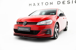 Cup Spoilerlippe Front Ansatz V.3 passend für VW Golf GTI Mk7 Facelift schwarz Hochglanz