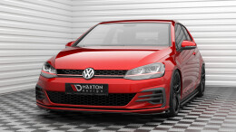 Cup Spoilerlippe Front Ansatz V.4 für Volkswagen Golf GTI Mk7 Facelift schwarz Hochglanz