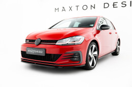 Cup Spoilerlippe Front Ansatz V.5 passend für VW Golf GTI Mk7 Facelift schwarz Hochglanz