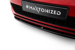 Cup Spoilerlippe Front Ansatz V.5 passend für VW Golf GTI Mk7 Facelift schwarz Hochglanz