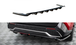 Mittlerer Cup Diffusor Heck Ansatz DTM Look passend für Toyota RAV4 GR Sport Mk5 schwarz Hochglanz