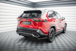 Mittlerer Cup Diffusor Heck Ansatz DTM Look passend für Toyota RAV4 GR Sport Mk5 schwarz Hochglanz