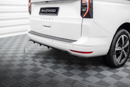 Mittlerer Cup Diffusor Heck Ansatz DTM Look passend für VW Caddy Maxi Mk5 schwarz Hochglanz