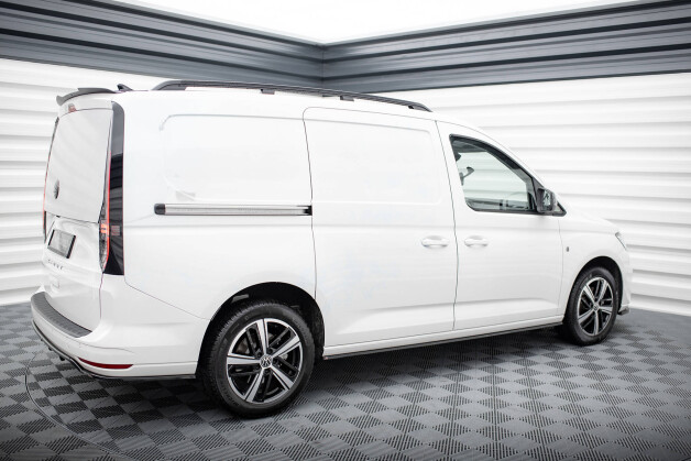 Seitenschweller Ansatz Cup Leisten passend für VW Caddy Maxi Mk5 schwarz Hochglanz