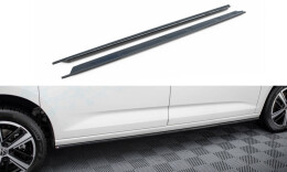 Seitenschweller Ansatz Cup Leisten passend für VW Caddy Maxi Mk5 schwarz Hochglanz