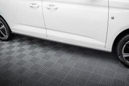 Seitenschweller Ansatz Cup Leisten passend für VW Caddy Maxi Mk5 schwarz Hochglanz