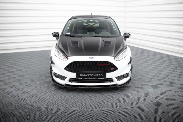 Cup Spoilerlippe Front Ansatz V.4 für Ford Fiesta ST Mk7 FL schwarz Hochglanz