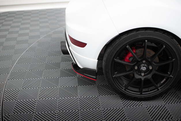 Heck Ansatz Flaps Diffusor V.2 passend für Ford Fiesta ST Mk7 Facelift schwarz Hochglanz