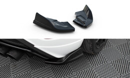 Heck Ansatz Flaps Diffusor V.2 passend für Ford Fiesta ST Mk7 Facelift schwarz Hochglanz