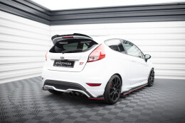 Heck Ansatz Flaps Diffusor V.2 passend für Ford Fiesta ST Mk7 Facelift schwarz Hochglanz