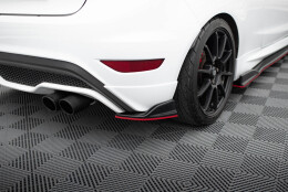 Heck Ansatz Flaps Diffusor V.2 passend für Ford Fiesta ST Mk7 Facelift schwarz Hochglanz