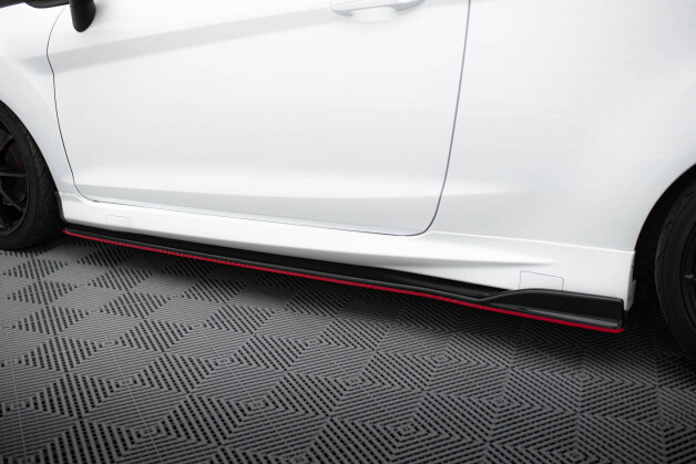 Seitenschweller Ansatz Cup Leisten V.3 passend für Ford Fiesta ST / ST-Line Mk7 schwarz Hochglanz