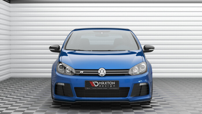 Cup Spoilerlippe Front Ansatz V.2 für VW Golf R Mk6 schwarz Hochglanz