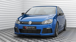 Cup Spoilerlippe Front Ansatz V.2 für VW Golf R Mk6 schwarz Hochglanz