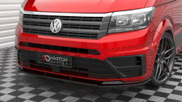 Cup Spoilerlippe Front Ansatz V.1 passend für VW Crafter Mk2 schwarz Hochglanz