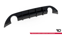 Heck Ansatz Diffusor passend für Hyundai I30 N Hatchback Mk3 Facelift schwarz Hochglanz