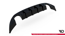 Heck Ansatz Diffusor passend für Hyundai I30 N Hatchback Mk3 Facelift schwarz Hochglanz