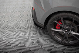 Heck Ansatz Flaps Diffusor V.5 passend für Hyundai I30 N Hatchback Mk3 Facelift schwarz Hochglanz