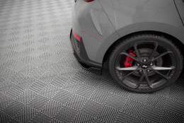Heck Ansatz Flaps Diffusor V.6 passend für Hyundai I30 N Hatchback Mk3 Facelift schwarz Hochglanz