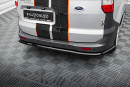Mittlerer Cup Diffusor Heck Ansatz passend für Ford Transit Courier Mk1 schwarz Hochglanz