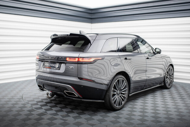 Mittlerer Cup Diffusor Heck Ansatz DTM Look passend für Land Rover Range Rover Velar R-Dynamic Mk1 schwarz Hochglanz
