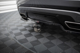 Mittlerer Cup Diffusor Heck Ansatz DTM Look für Land Rover Range Rover Velar R-Dynamic Mk1 schwarz Hochglanz