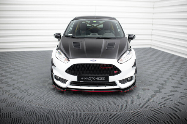 Cup Spoilerlippe Front Ansatz V.5 für Ford Fiesta ST Mk7 FL schwarz Hochglanz