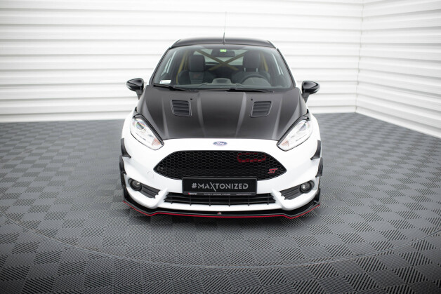 Cup Spoilerlippe Front Ansatz V.5 passend für Ford Fiesta ST Mk7 Facelift schwarz Hochglanz