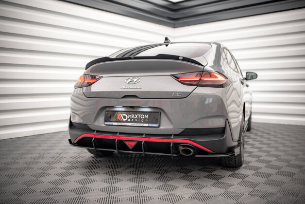 Hintere Seiten Flaps passend für Hyundai I30 Fastback N-Line Mk3 FL schwarz Hochglanz