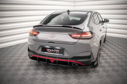 Hintere Seiten Flaps für Hyundai I30 Fastback N-Line Mk3 Facelift schwarz Hochglanz