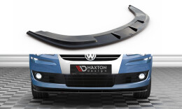 Cup Spoilerlippe Front Ansatz für Volkswagen Touran Mk1 Facelift schwarz Hochglanz