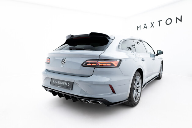 Heck Spoiler Aufsatz Abrisskante 3D für VW Arteon R-Line Shooting Brake Mk1 Facelift schwarz Hochglanz