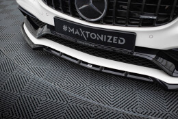 Cup Spoilerlippe Front Ansatz V.2 passend für Mercedes-AMG C63 Limousine / Kombi W205 / S205 schwarz Hochglanz