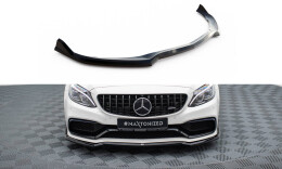 Cup Spoilerlippe Front Ansatz V.3 für Mercedes-AMG C63 Limo / Kombi W205 / S205 schwarz Hochglanz