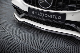 Cup Spoilerlippe Front Ansatz V.3 passend für Mercedes-AMG C63 Limousine / Kombi W205 / S205 schwarz Hochglanz