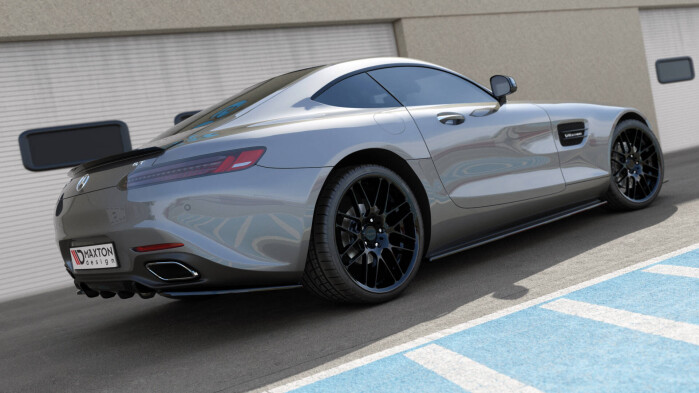 Heck Ansatz Diffusor passend für Mercedes-AMG GT / GT S C190 Facelift schwarz Hochglanz