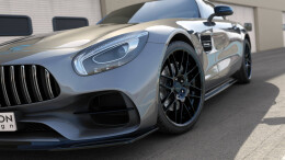 Cup Spoilerlippe Front Ansatz für Mercedes-AMG GT S C190 FL schwarz Hochglanz