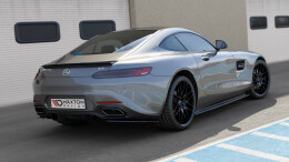 Heck Ansatz Flaps Diffusor passend für Mercedes-AMG GT / GT S C190 Facelift schwarz Hochglanz