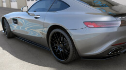 Seitenschweller Ansatz Cup Leisten passend für Mercedes-AMG GT / GT S C190 Facelift schwarz Hochglanz