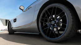 Seitenschweller Ansatz Cup Leisten passend für Mercedes-AMG GT / GT S C190 Facelift schwarz Hochglanz