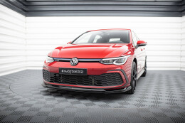 Cup Spoilerlippe Front Ansatz V.6 für VW Golf GTI / GTE / GTD / R-Line Mk8 schwarz Hochglanz