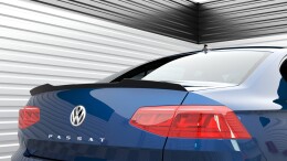 Heck Spoiler Aufsatz Abrisskante passend für VW Passat Limousine R-Line Mk8 schwarz Hochglanz
