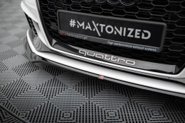 Cup Spoilerlippe Front Ansatz V.5 passend für Audi RS3 Limousine 8V Facelift schwarz Hochglanz