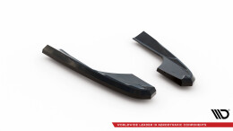 Heck Ansatz Flaps Diffusor V.2 passend für Audi RS3 Limousine 8V Facelift schwarz Hochglanz