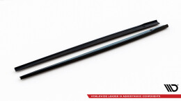 Seitenschweller Ansatz Cup Leisten V.2 passend für Audi RS3 Limousine 8V Facelift schwarz Hochglanz