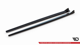 Seitenschweller Ansatz Cup Leisten V.3 für Audi RS3 Limousine 8V Facelift schwarz Hochglanz