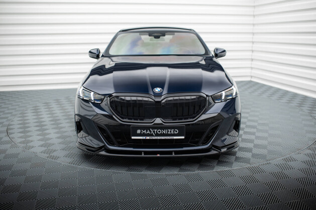 Cup Spoilerlippe Front Ansatz V.1 für BMW 5er / i5 M-Paket G60 schwarz Hochglanz